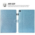 thumbnail image 3 of iPad 9.7 2018/2017 Case with Pencil Holder, iPad Air 1 2 Case, Allytech Glitter Leather Folio Kickstand Shock-Absorbing Auto Sleep Wake Case for Apple iPad 9.7 6th/5th Generation, iPad Air 1 2, Blue, 3 of 7