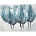 thumbnail image 3 of Villa, Milli 14x12 Black Modern Framed Museum Art Print Titled - Three Tulip Blue, 3 of 5