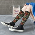thumbnail image 3 of Lsque Snake And Flower Printed Crew Socks Men's Women's LightWeight Thin Casual Calf Socks ,Knee High Socks,Cotton Socks, 3 of 9