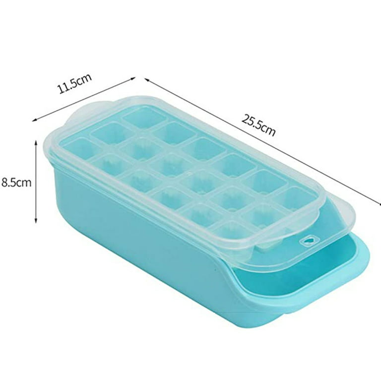 Mini Ice Cube Tray with Lid and Bin: TINANA 71×4 PCS Hexagonal Small Ice  Trays for Freezer - Easy Release Honeycomb Nugget Ice Tray with Lid - Green
