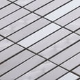 thumbnail image 4 of Sample - Brushed Nickle Stainless Steel Swirling Stacked Mosaic Tile Kitchen Backsplash, 4 of 6