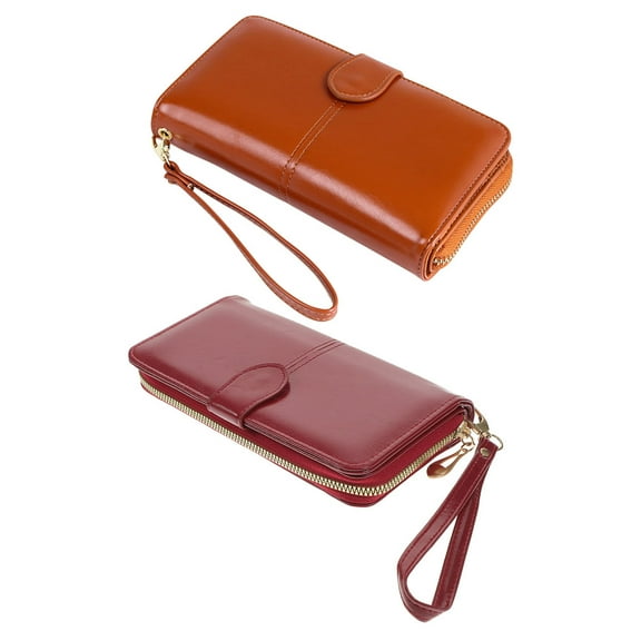 OUNONA 2pcs Women Wallet PU Leather Purse Compact Purse Portable Wallet Travel Purse for Lady