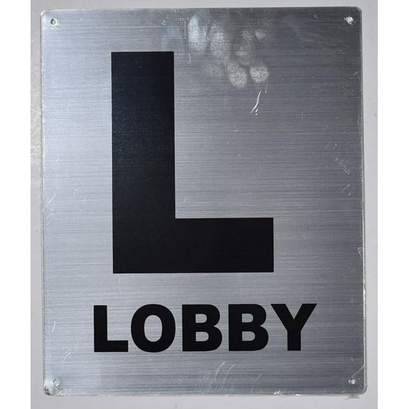 Lobby Floor Number Sign (Silver, Rust Free Aluminium 10X12)-Monte Rosa LINE(ref-2022-4)