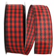 thumbnail image 1 of Red And Black Hilltop Cabin Buffalo Check Plaid Wired Ribbon, 1 of 1