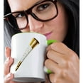 thumbnail image 2 of 3drose, White and Image of Gold New Years Eve Party Horn, 15oz Two-tone Green Mug, 2 of 6