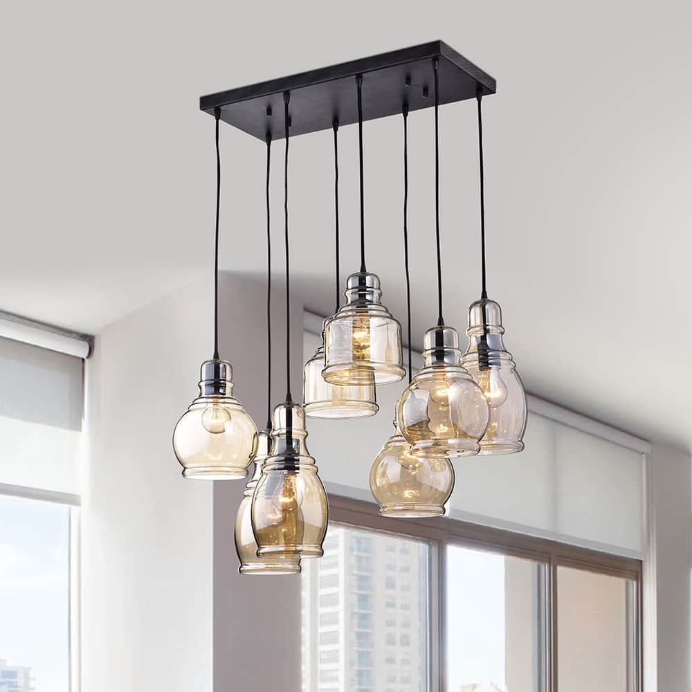 Mariana Cognac Gl 8 Light Cascade Pendant Mariana Cognac Gl 8 Light Cascade Pendant