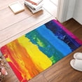 thumbnail image 4 of Balery Rainbow Colored Felpudo de franela, resistente a las manchas y a la decoloración, para uso interior y exterior, fácil de limpiar, 40 x 60 cm, 4 of 7