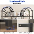 thumbnail image 3 of Casendy Large Arched Bookcase with 3 Storage Drawers, 83" Tall 5 Tier Metal Frame Bookshelf, Display Storage Shelf Book Shelf for Living Room, Black, 3 of 9