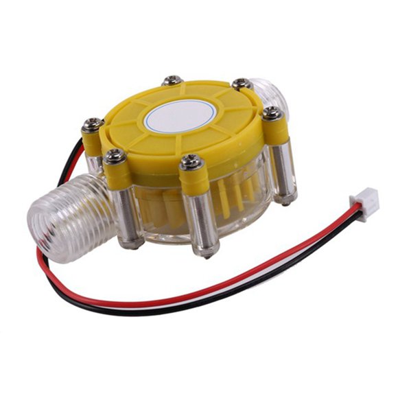 12V Regulated DC -Type Hydro Generator Small Generator Water Flow Air Pressure Generator Faucet Power,1 * Dynamo,yellow