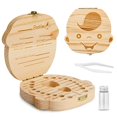 thumbnail image 1 of Caja para dientes de leche, caja de madera para guardar recuerdos para niños, adecuada para dientes de leche,, 1 of 5