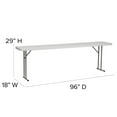 thumbnail image 2 of 18''W x 96''L Granite White Plastic Folding Training Table, 2 of 7