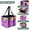 Red Daisy Pattern, variant on Collapsible Car Trunk Organizer with Handles 600D Oxford for Car Kitchen and Home Storage, Purple 13× 10.2×10.8inch