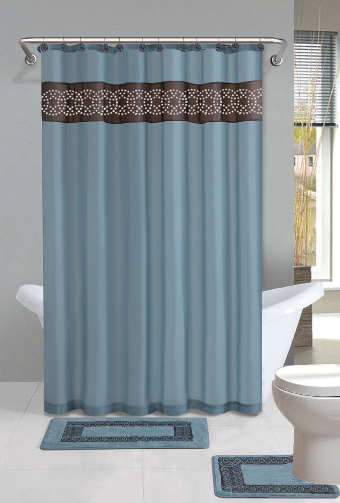 Brown Blue Bathroom Accessories Rispa