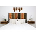 thumbnail image 3 of Barn Walls Harvest Mix Signature Design, Multicolored Solid Wood Headboard, Floating Panels, Wall Mount, Adjustable Height, Easy Assembly, California King Size, 3 of 10