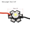 thumbnail image 2 of Uxcell 0.8" 700mA 3W Bombilla LED de Chip Blanco COB con Soporte de Cobre Paquete de 5, 2 of 5