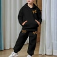 thumbnail image 7 of CONZONE Toddler Girls Sweatsuits 2Pcs Sets Bow Graphic Hoodies Jogger Sweatpants Outfits Fall Winter Clothes for Girls, 7 of 7