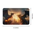 thumbnail image 5 of Castle Cool Fire Dragon Front Door Mat, Indoor Mats for Bedroom Bathroom Kitchen, Floor Mat Non-Slip, Soft Carpet Floor Cover Machine Washable Entryway Mat - 20x31.5in, 5 of 5