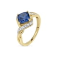 thumbnail image 2 of Blue Topaz and White Topaz Ring in 18K Gold over Sterling Silver, 2 of 4