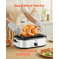 thumbnail image 6 of 18QT Electric Turkey Oven with Self-Basting Lid  Roast, Bake, Slow Cook, Steam, Warm, and Defrost  Perfect for Thanksgiving, Christmas, and Parties (Stainless Steel), 6 of 10