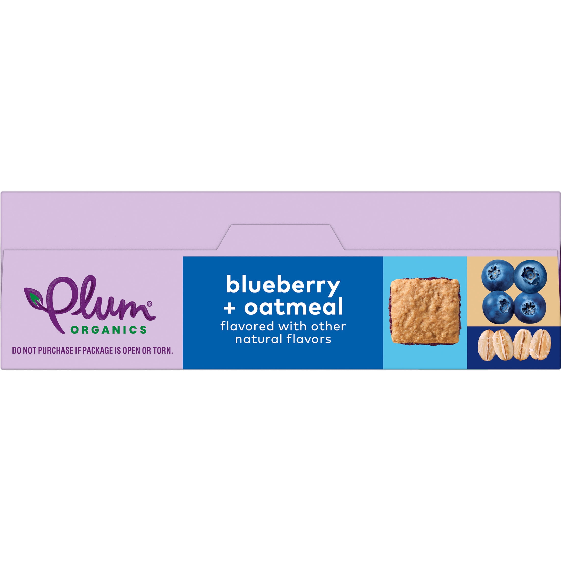 (12 pack) Plum Organics® Jammy Sammy® Snack Size Sandwich Bar Blueberry + Oatmeal 5-Count Box/1.02oz Bars