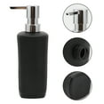 thumbnail image 5 of Unique Bargains 1 Pc Classic Vertical Lines Soap Pump Dispenser for Hotel 350ml Silver Tone Black, 5 of 6