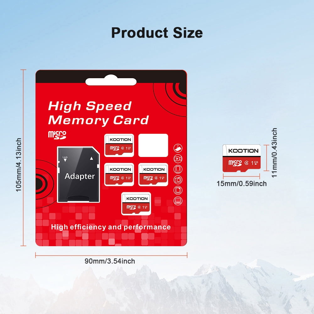 SD Card 1GB KOOTION 5 Packs Class 4 1GB Flash Memory Card Secure Digital Cards Camera Card