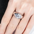 thumbnail image 6 of Silvago Jewel Bezel Set Round Cut 4.5 Ct VVS1/D Lab Created Diamond Men's Wedding Anniversary Ring - 14k White Gold Over Men's Diamond Ring - Men's Anniversary Ring - Wedding Gift for Men's, 6 of 9