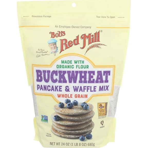 Bob's Red Mill Buckwheat Pancake & Waffle Mix 23 oz Resealable Pouch Pack of 4