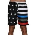 thumbnail image 2 of Mens Patriotic USA American Flag Stripes and Stars Quick Dry Beach Board Shorts Swim Trunks, Stars Stripes, Size: Small, Exist, 2 of 3