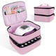 thumbnail image 1 of Organizador de esmaltes de uñas ALSLEA Oxford de doble capa rosa, 30 botellas, 1 of 8