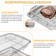 thumbnail image 2 of GCQ Steel Mesh Grill Rack for Convection Oven, 15.5 x 11.6 Inch Non-Stick, 2-Piece Air Fryer Basket & Baking Tray Set, Dishwasher Safe, Oven Replacement Accessories, 2 of 7