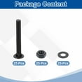 thumbnail image 3 of 25 Set Carriage Bolts and Nuts Kit, 3/8"-16x4" Carbon Steel Round Head Square Neck Carriage Bolts Screws and Hex Nuts and Flat Washers - Black, 3 of 6