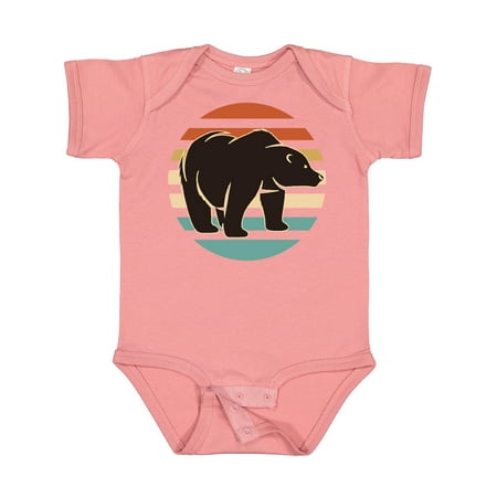 

Inktastic Bear Silhouette Retro Sunset Boys or Girls Baby Bodysuit