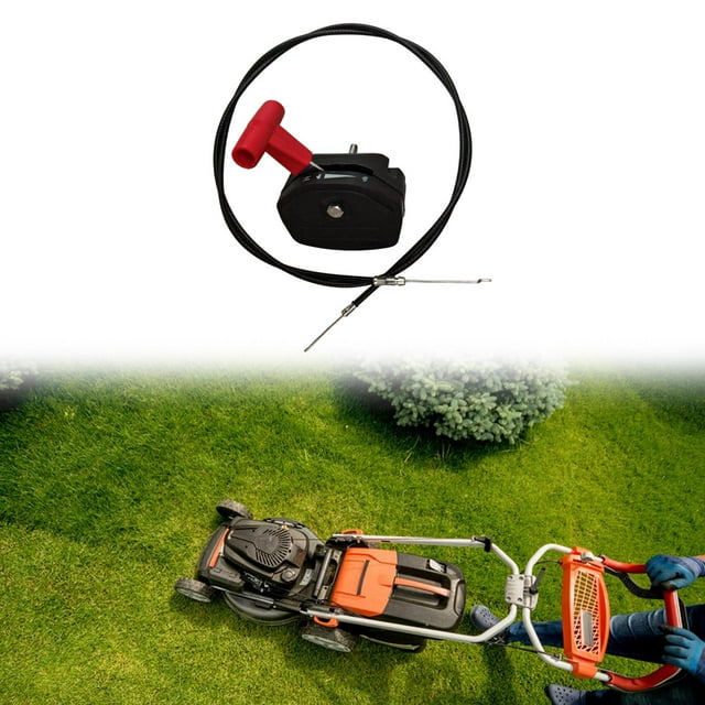 DYNWAVECA Lawn Mower Lever Handle, Control Switch Handle Assembly Accessories Universal Fitting Throttle Control for Garden Tools, Yard with Cable