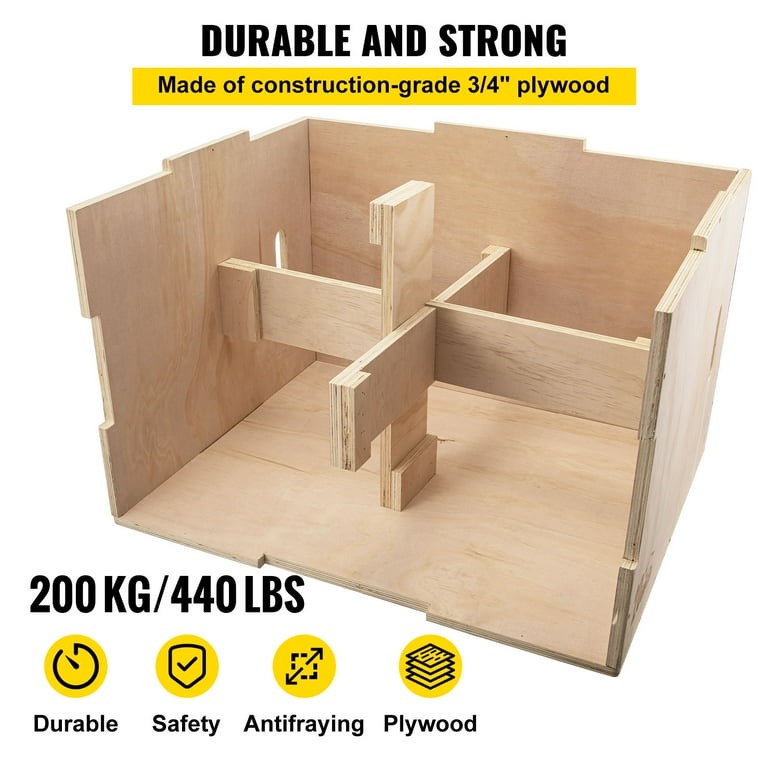 VEVOR 30x20x24 Wood Plyo Box 441LB Capacity Exercise Box Plyometric Jump Box with Internal Cross Bracing Plyo Box for Crossfit Training Plyometric Boxes for MMA or Plyometric Agility Walmart