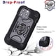 thumbnail image 2 of Compatible con iPhone 13 Pro Max Funda con soporte, cubierta de teléfono resistente a prueba de golpes de grado militar con soporte de anillo ajustable para iPhone 6.7 2021 Accesorios - Negro, 2 of 6