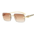thumbnail image 5 of Sunglasses Colorful Leopard Head Decorative Frameless Small Square Sunglasses Retro Trend Personalized Sunglasses, 5 of 5