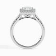thumbnail image 3 of Meryn Jewel Women's Halo Engagement Ring - 1.47 Ct Princess Cut Lab Created Diamond - 14K White Gold Plated - Beautiful Prong Setting - Ideal Gift for Her - Perfect for Anniversaries and Birthdays, 3 of 6