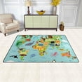 thumbnail image 3 of SKYSONIC Lightweight Soft Area Rugs Colorful Animals World Map Floor Mat Doormat for for Rooms Entrance Hardwood Floor Living Room Nursery Rugs, 31x20 inch, 3 of 6