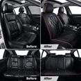 thumbnail image 5 of Florich Car Seat Covers Full Set, Waterproof Faux Leather Seat Protectors, Automotive Interior Cushions Universal Fit for Most Cars Suv Trucks, RedLine, 5 of 8