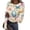 Beige, variant on Long Sleeve Shirts for Women Crewneck Basic T-Shirts Casual Camouflage Slim Fit Stretch Women's Tops