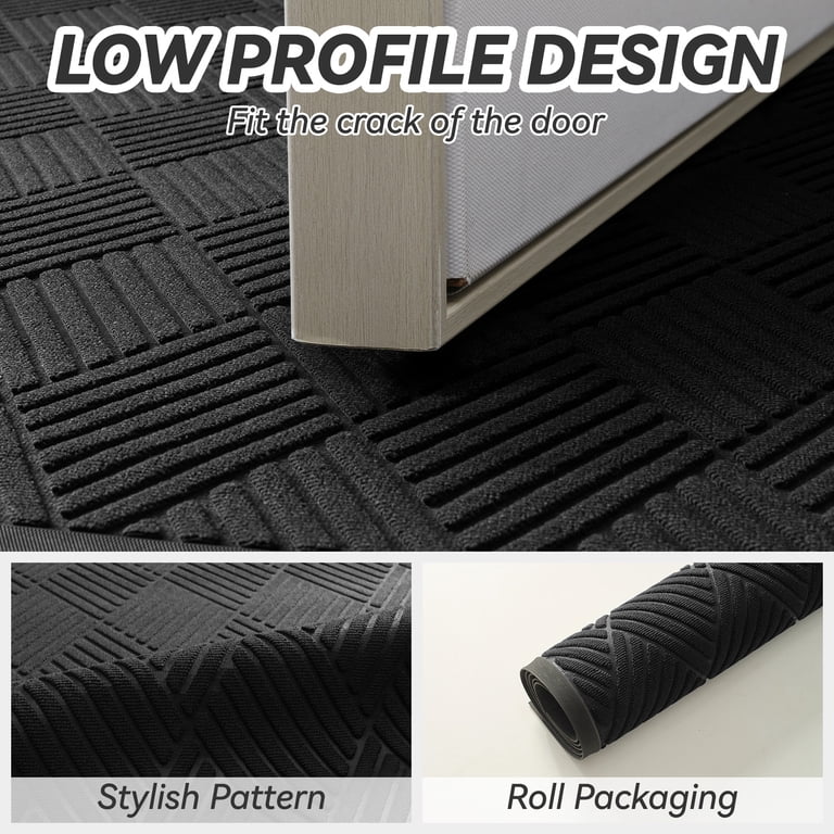 Door Mat Home Welcome Mats Outdoor and Indoor, Heavy-Duty Low-Profile...
