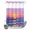 Purple, Pink, Aqua, variant on No Hook Shower Curtain, Coastal Ocean Shower Curtains for Bathroom with See Through Top Window, Sparkle Sea Abstract Colorful Waterproof & Washable Bath Curtain 66"x72"