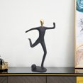 thumbnail image 4 of Escultura de escritorio de resina de Fútbol americano Sunnimix Figurilla abstracta, 4 of 7