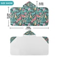 thumbnail image 4 of Yayeee Kids Hooded Towel with Hand Pockets Beach Soft Absorbent Bath Wrap 50 x 23.5 inch, Green Tropical Pattern, 4 of 5