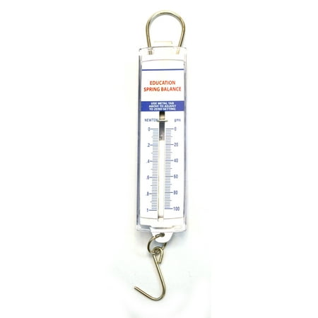 Spring Balance Scale - Eisco Labs Premium Spring Balance - Dual Transparent Scale, 100g (1N)