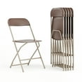 thumbnail image 2 of Emma + Oliver Folding Chair - Brown Plastic – 6 Pack 650LB Weight Capacity - Event Chair, 2 of 15