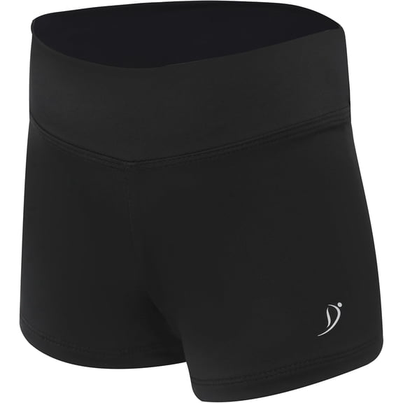 Dancina Gymnastics Shorts Athletic Dance Wear - for Little and Big Girls in Classic and New Metallic Ice Colors