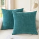 thumbnail image 1 of wonima02 CaliTime Throw Pillow Covers Decorative 24 X 24 Inches Pack of 2 Cozy Chenille Cushion Cases for Couch Sofa Bed Living Room Home Teal, 1 of 1