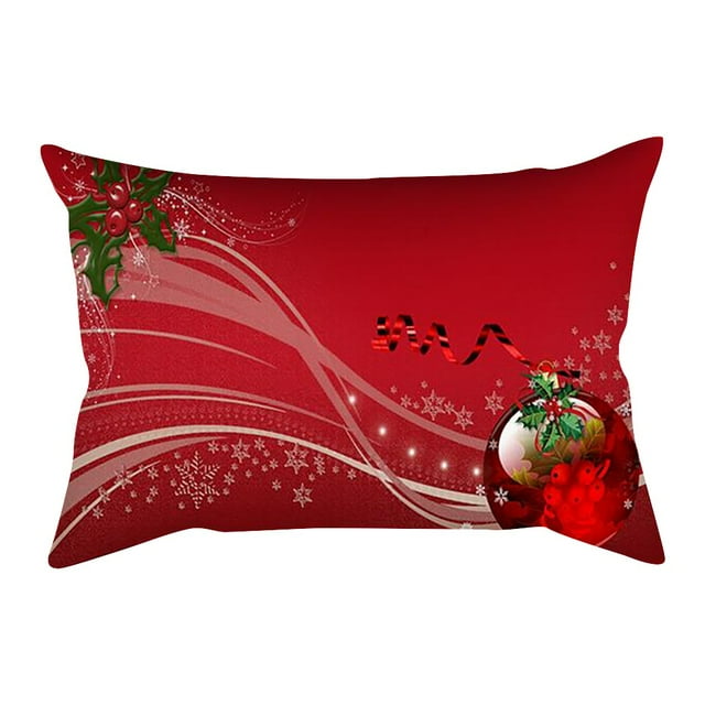 Tarmeek Christmas Pillow Covers 12x20 Cotton Pillow Case Linen Cushion Covers Christmas